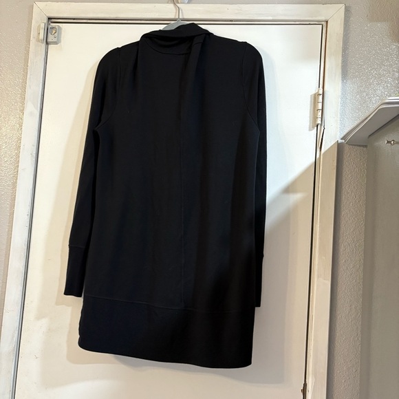 Athleta Black Pranayama Restore Wrap Cardigan Sweater Womens Large Open Front - Picture 6 of 9